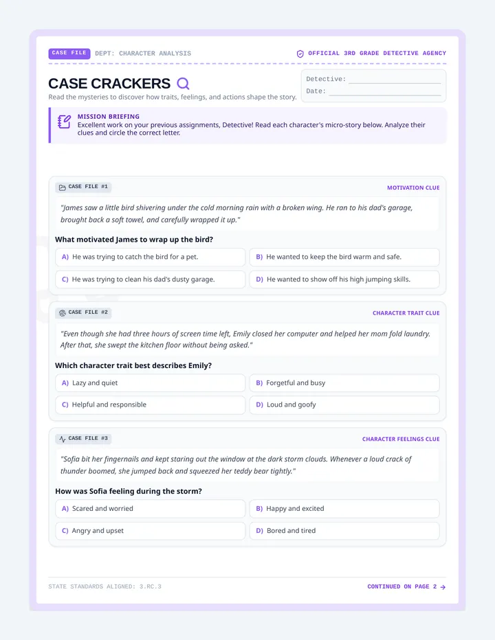 Case Crackers Worksheet