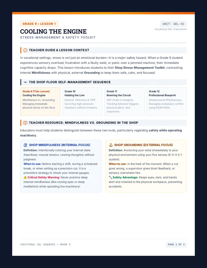 Cooling the Engine Teacher Guide