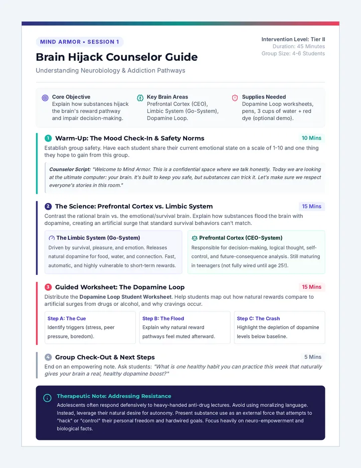 Brain Hijack Counselor Guide