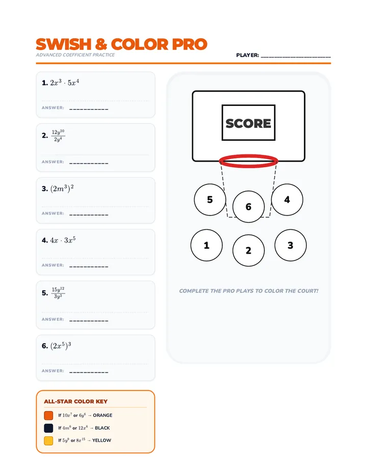 Swish and Color Worksheet Pro Upgrade