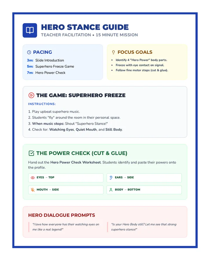 Hero Stance Teacher Guide