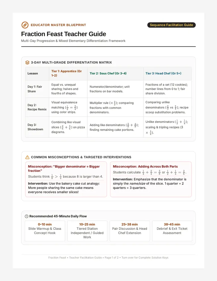 Banquet Assessment Teacher Guide
