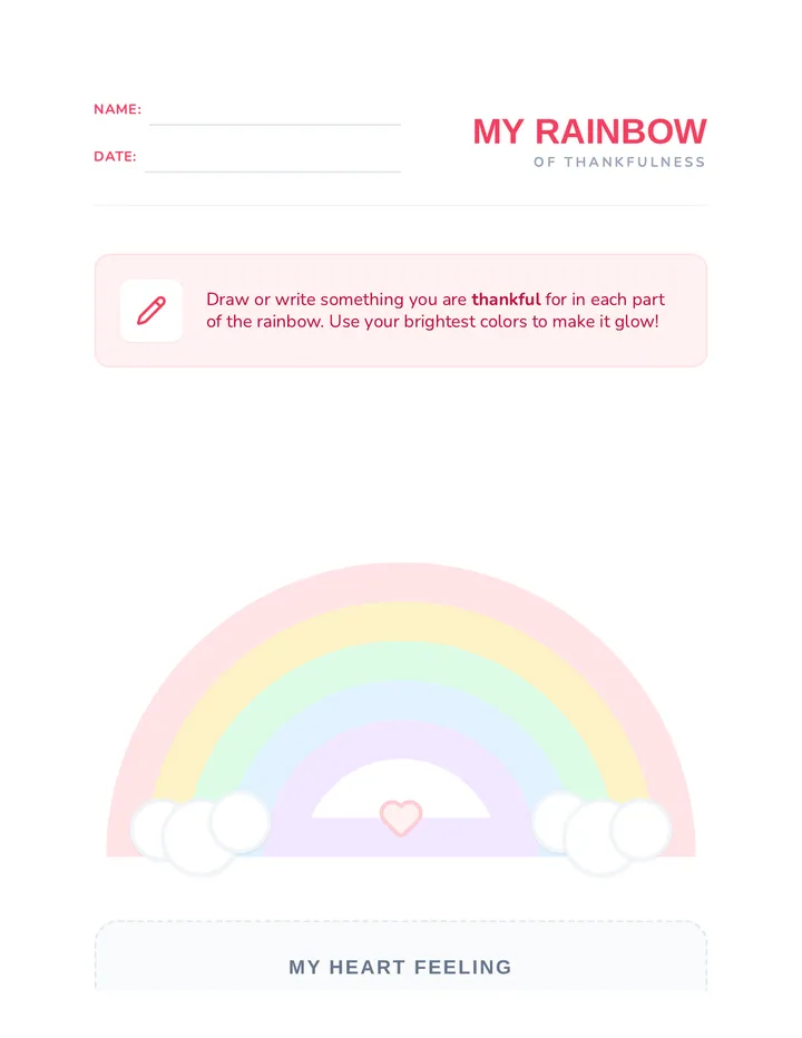 Rainbow Reflection Template