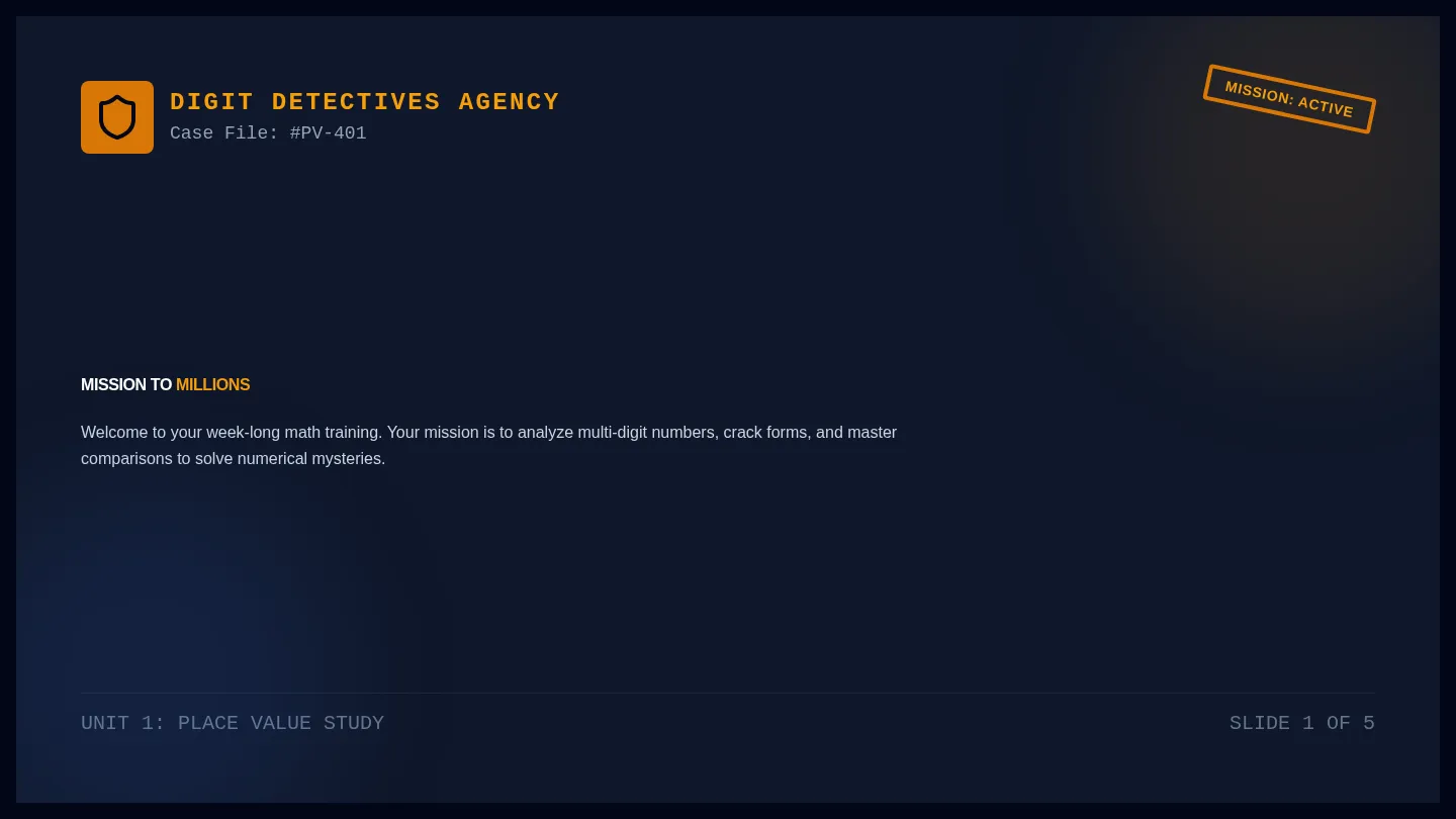 Digit Detectives Slides