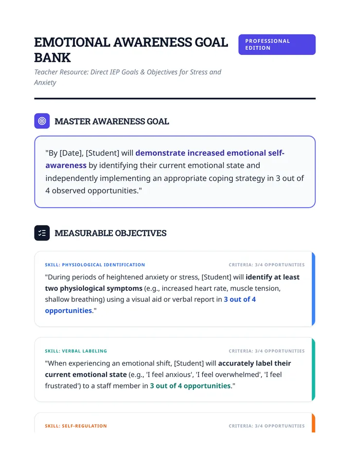 IEP Goal Bank Resource
