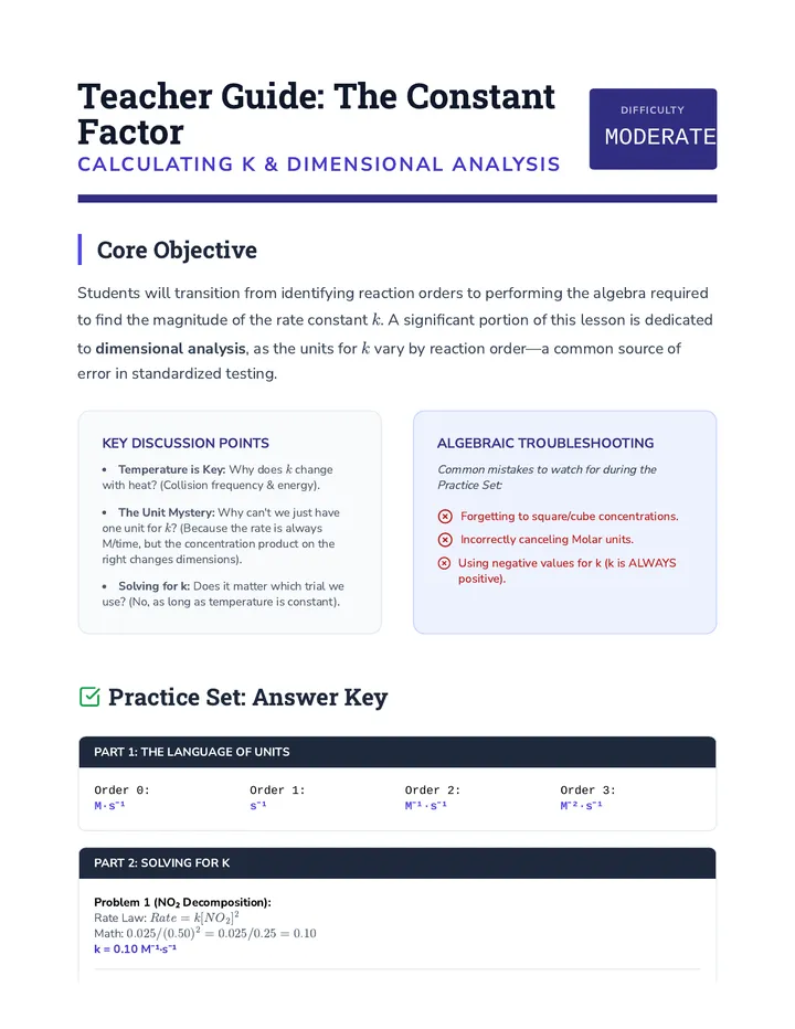The Constant Factor Teacher Guide