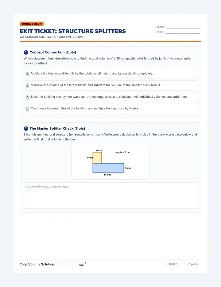Structure Splitters Exit Ticket