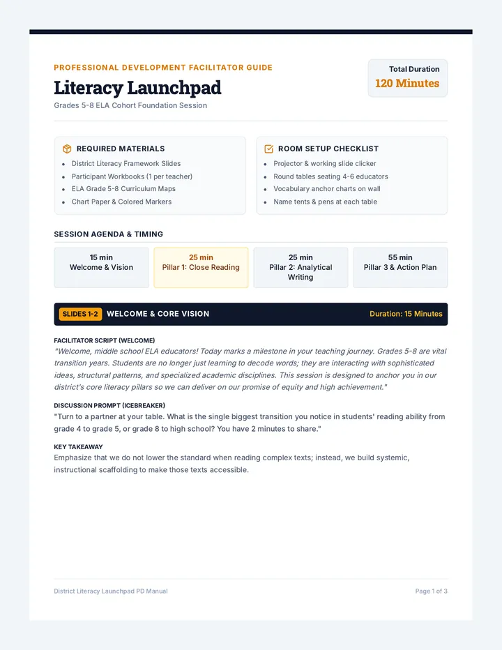 Literacy Launch Facilitator Guide