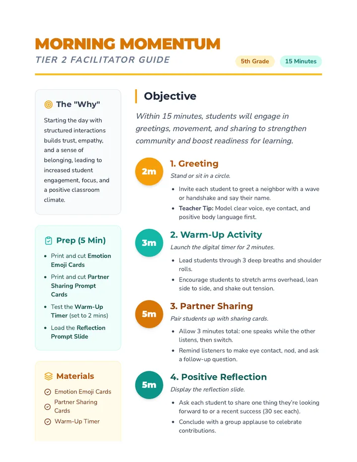 Morning Momentum Plan Guide