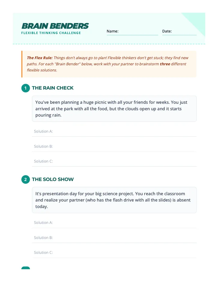 Brain Benders Worksheet