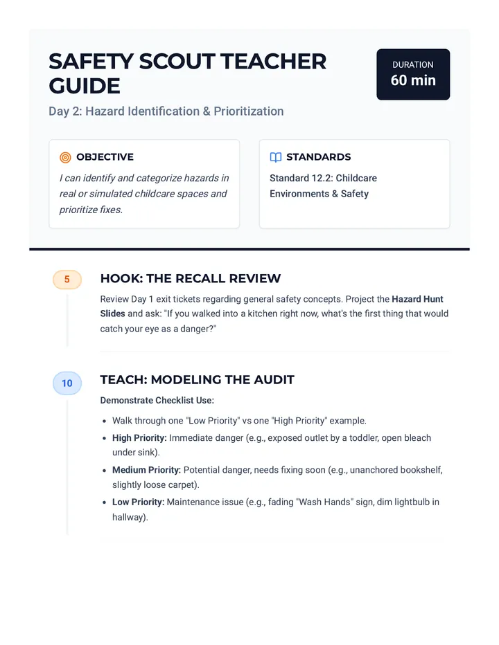 Safety Scout Teacher Guide
