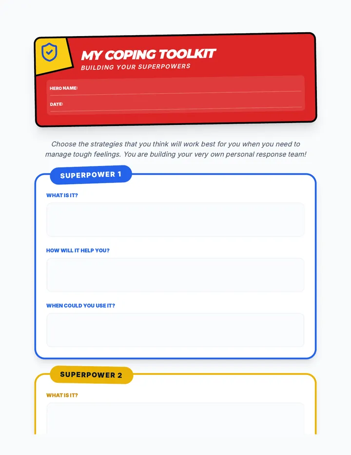 My Coping Toolkit Worksheet