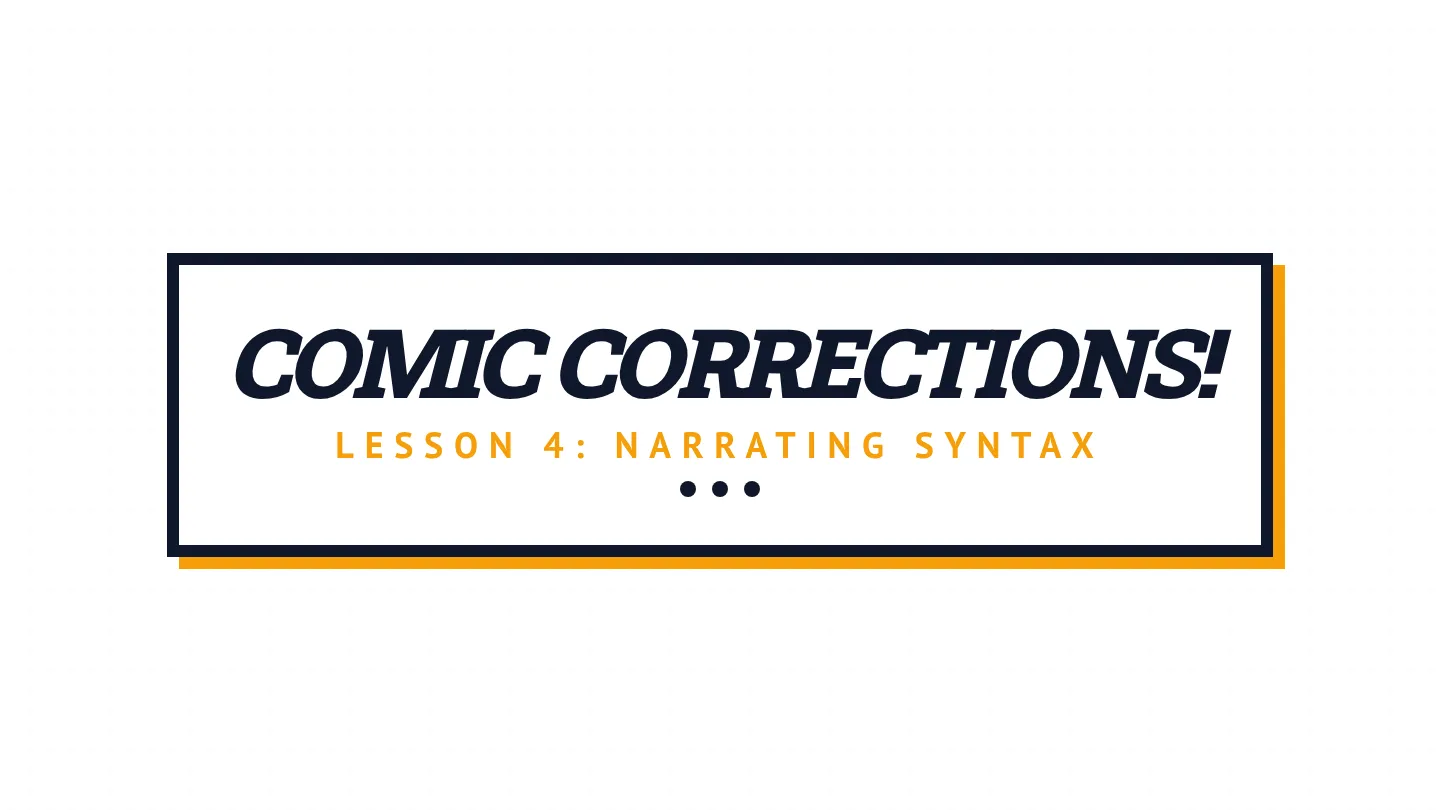 Comic Strip Corrections Slides