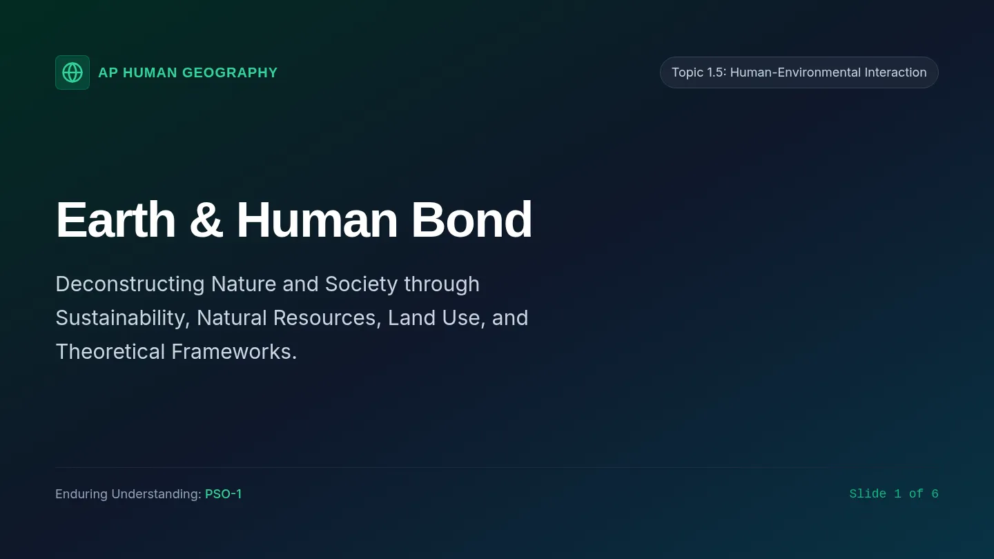 Earth Human Bond Slides