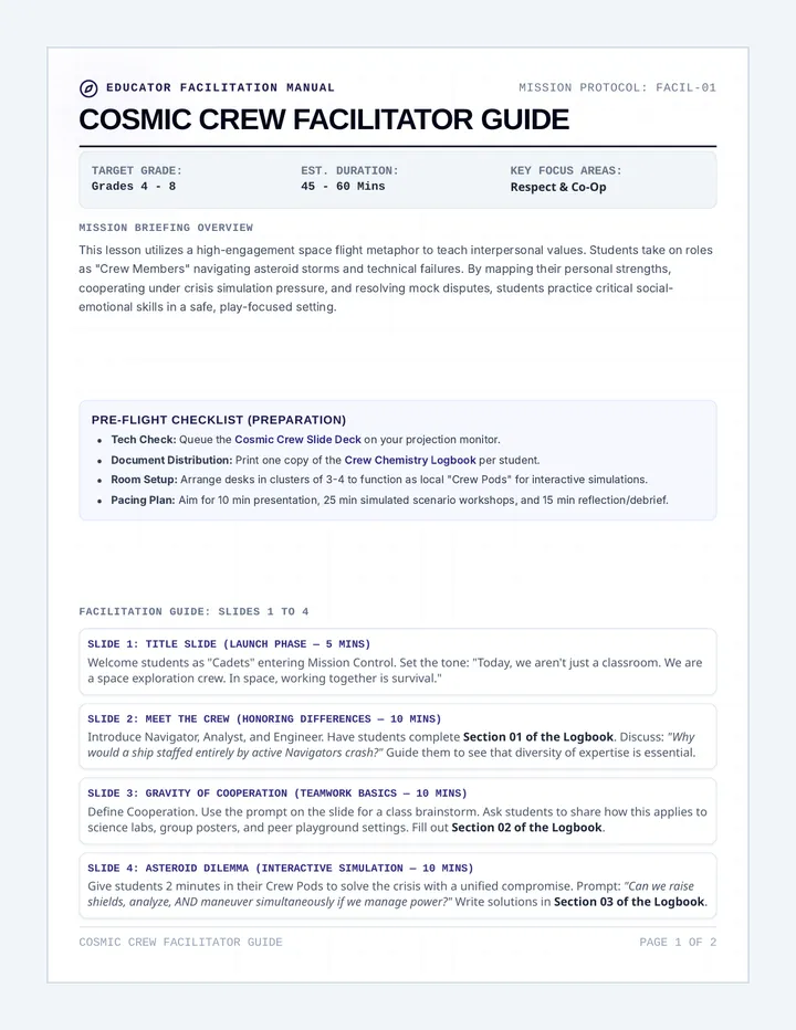 Cosmic Crew Facilitator Guide