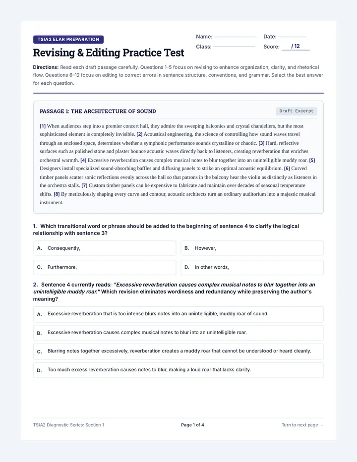 TSI English Practice Test