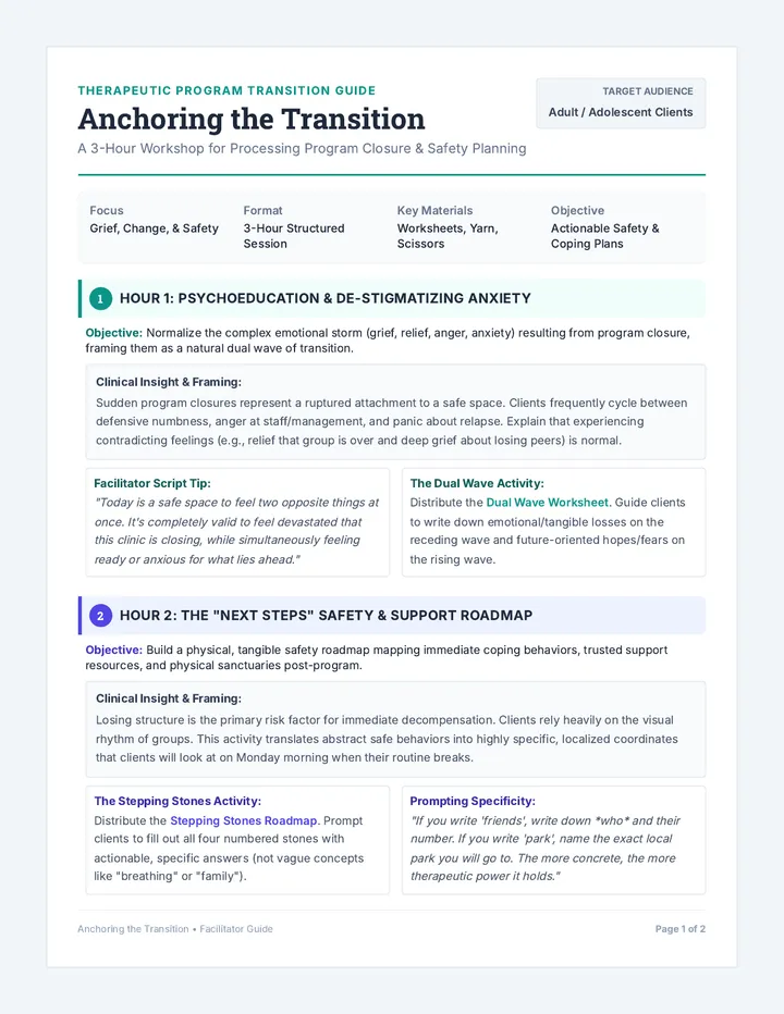 Anchoring Transition Facilitator Guide
