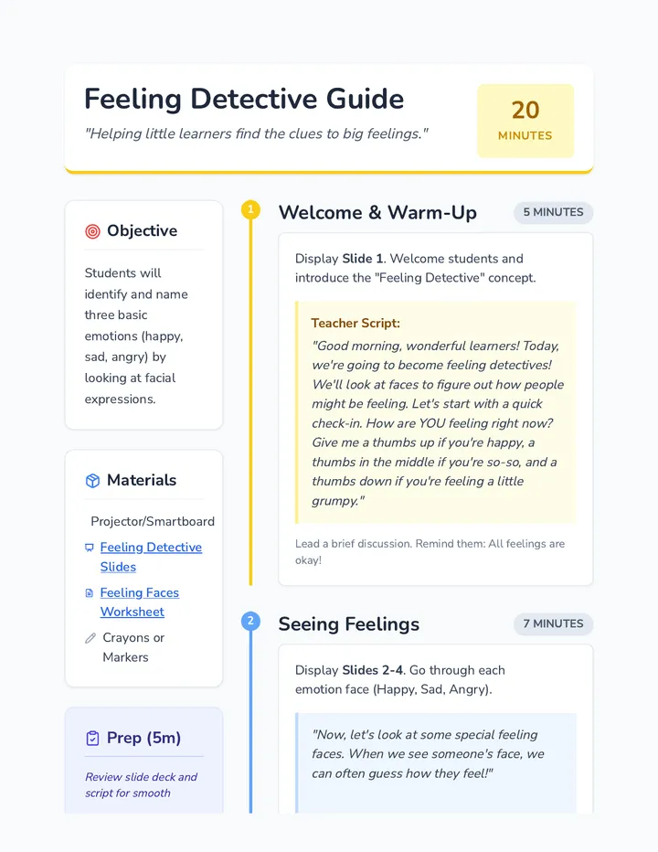 Feeling Detective Guide