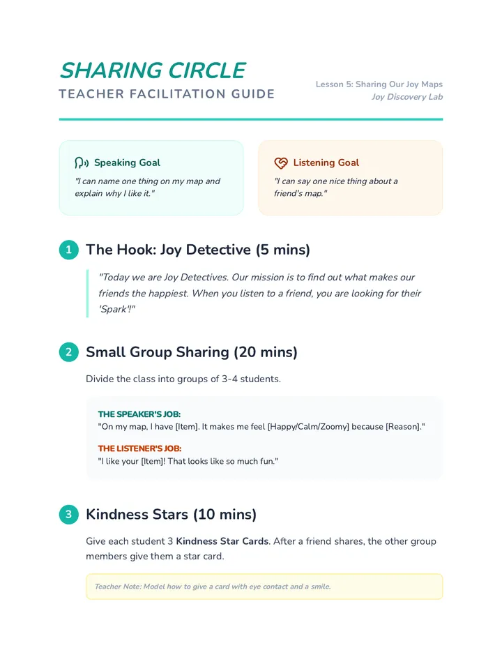 Sharing Circle Teacher Guide
