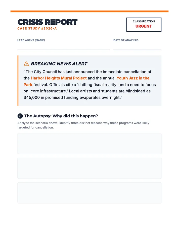 Crisis Report Worksheet