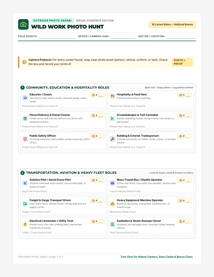 Wild Work Hunt Sheet