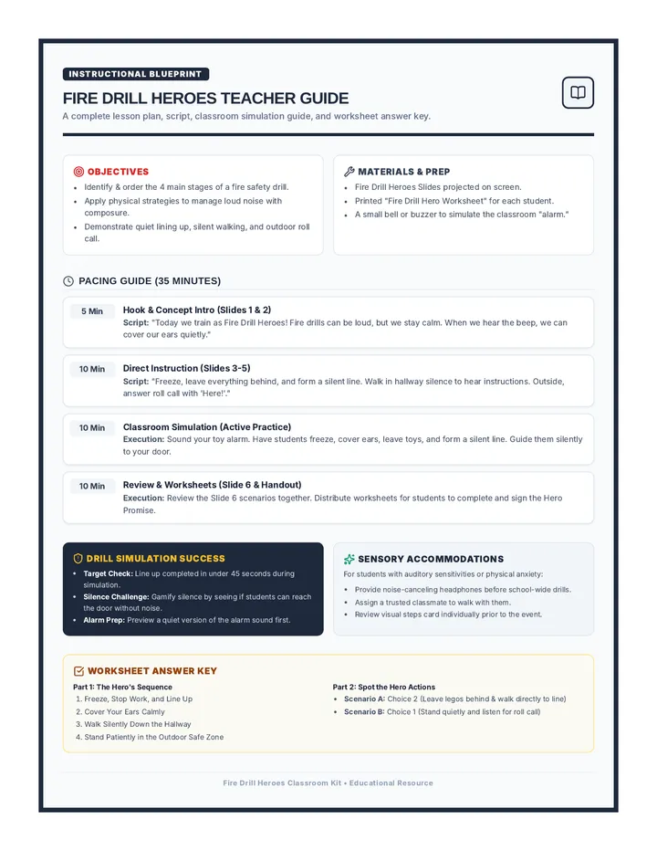 Fire Drill Heroes Teacher Guide