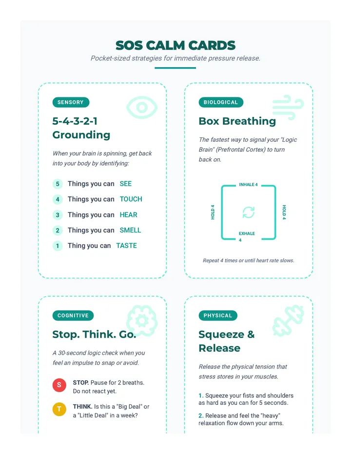 Pressure Valve Calm Cards Reference