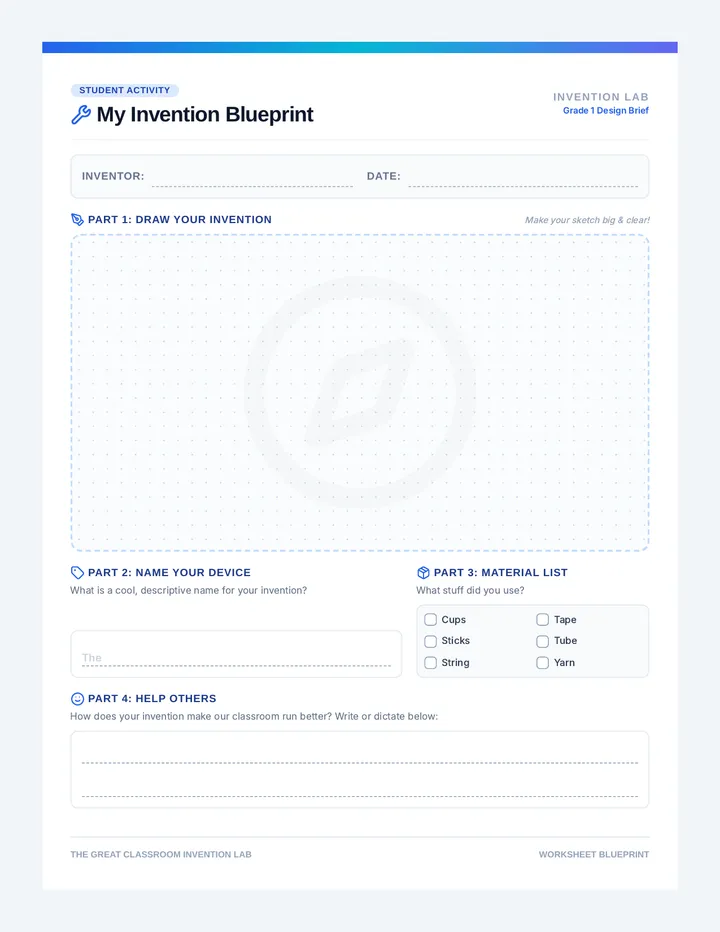 My Invention Pitch Blueprint