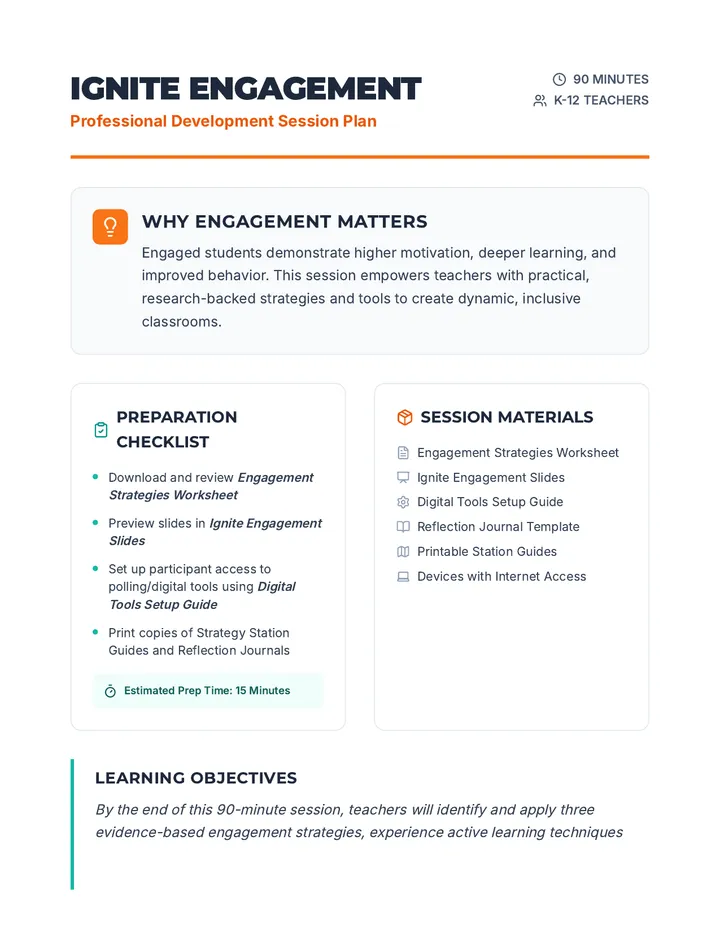 Ignite Engagement Plan