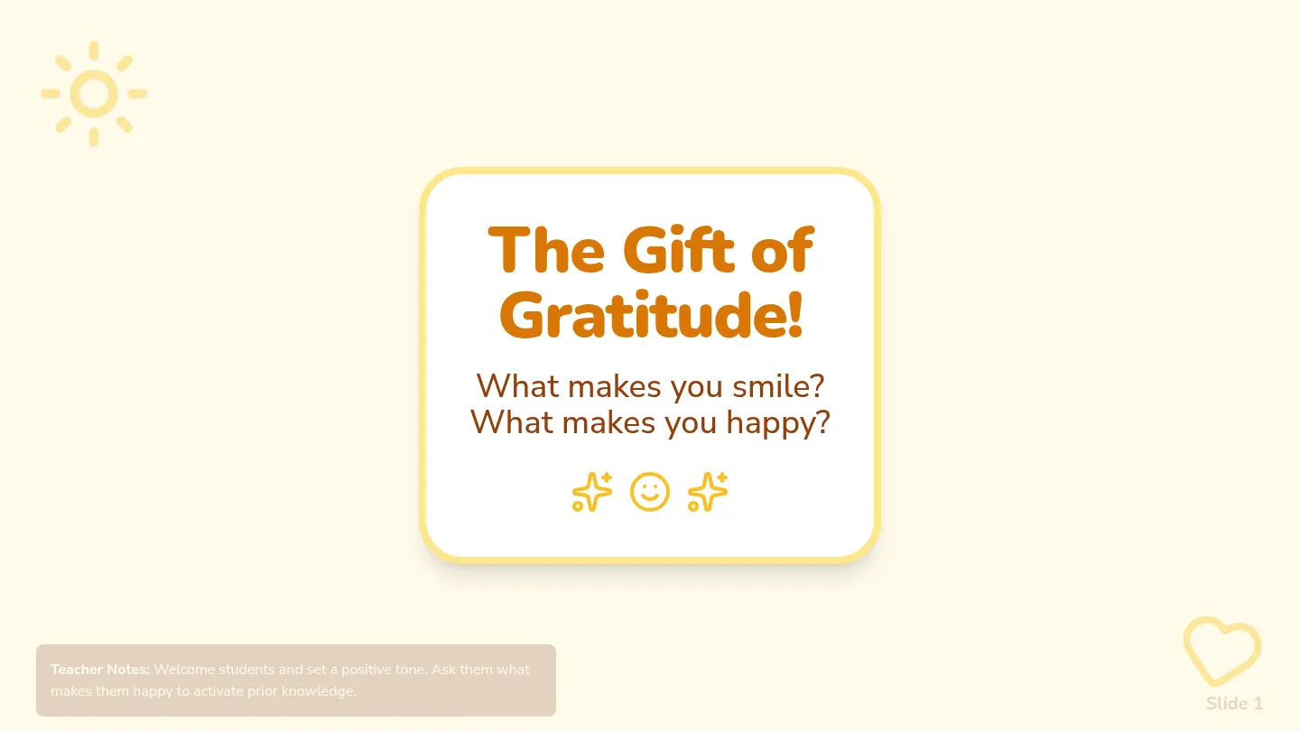 Gratitude Story Slides