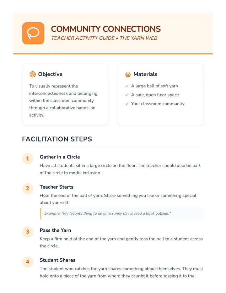 Community Connections Activity Guide