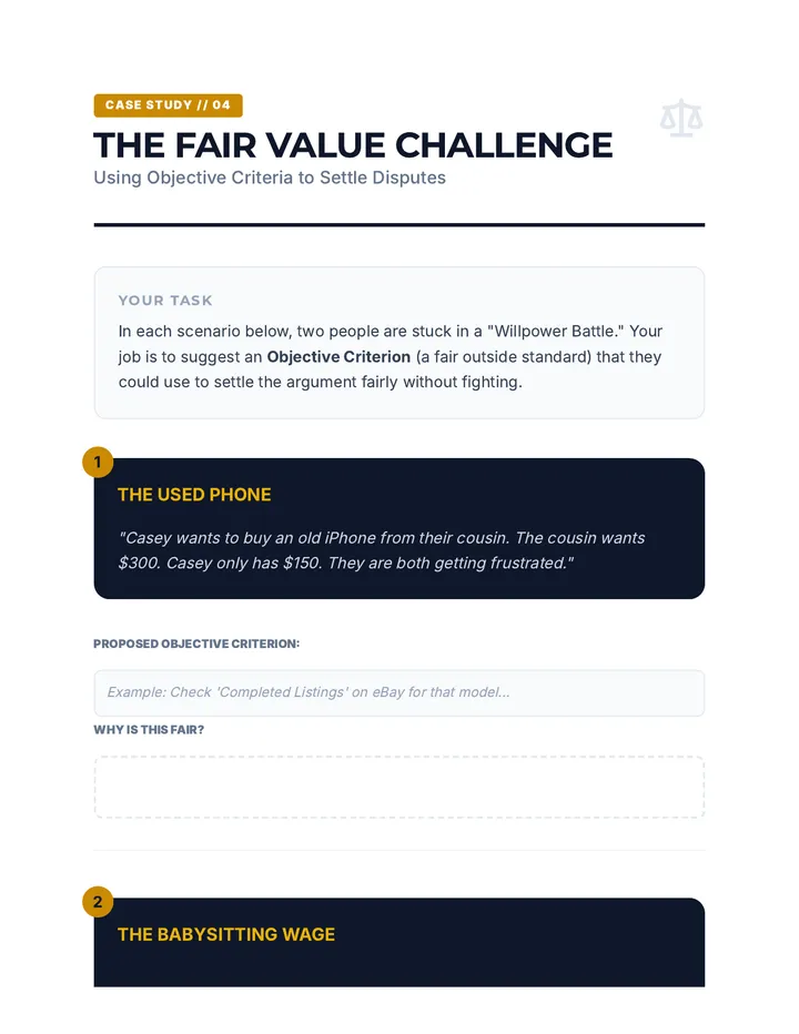 Fair Value Challenge Worksheet