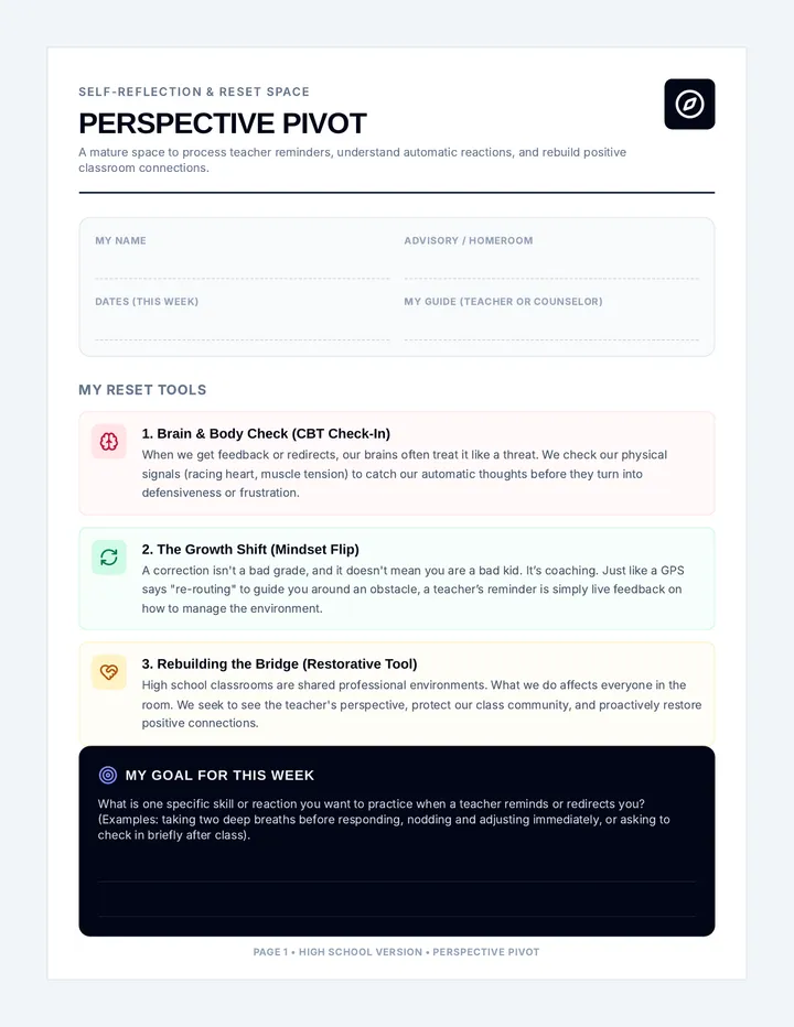 Perspective Pivot High School Journal