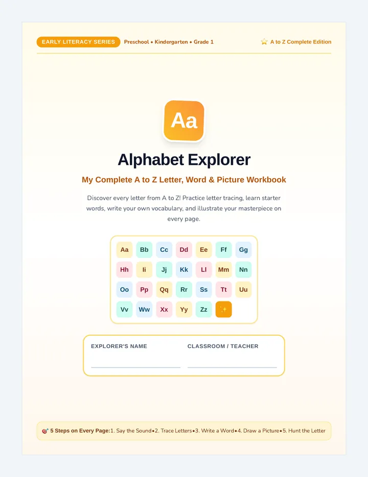 Alphabet Explorer Workbook