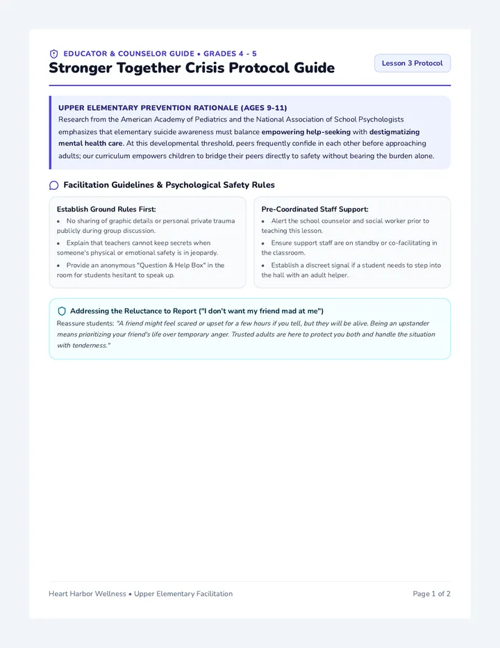 Stronger Together Crisis Protocol Guide