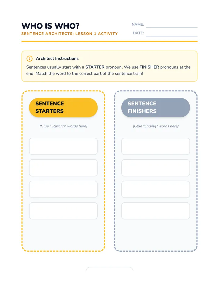 Who is Who Worksheet