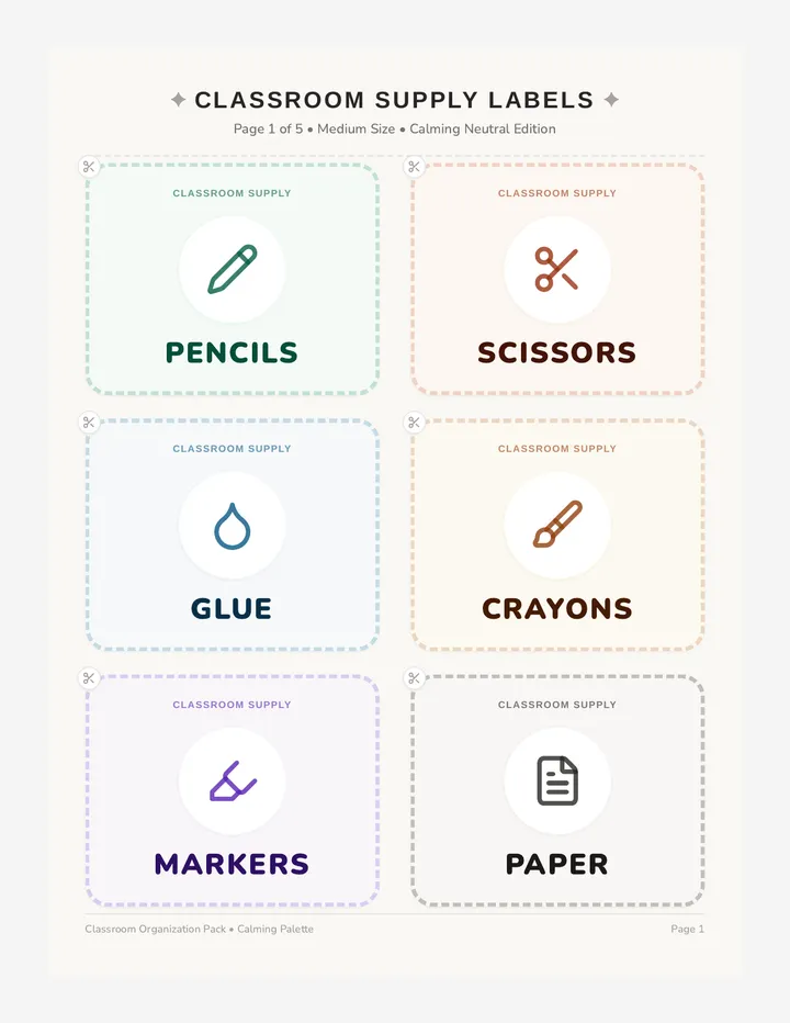 Visual Supply Labels