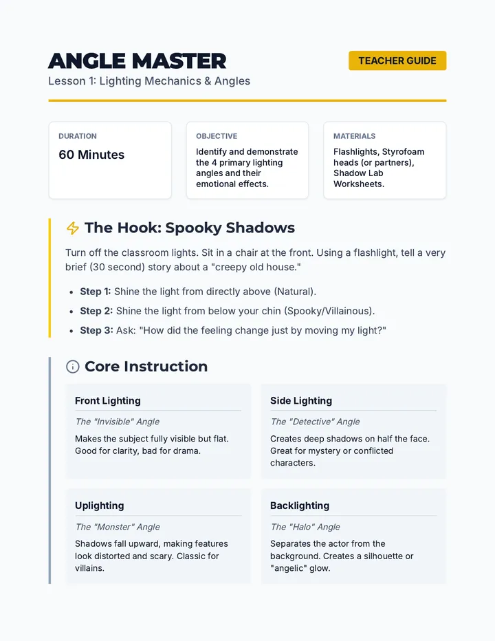 Angle Master Teacher Guide