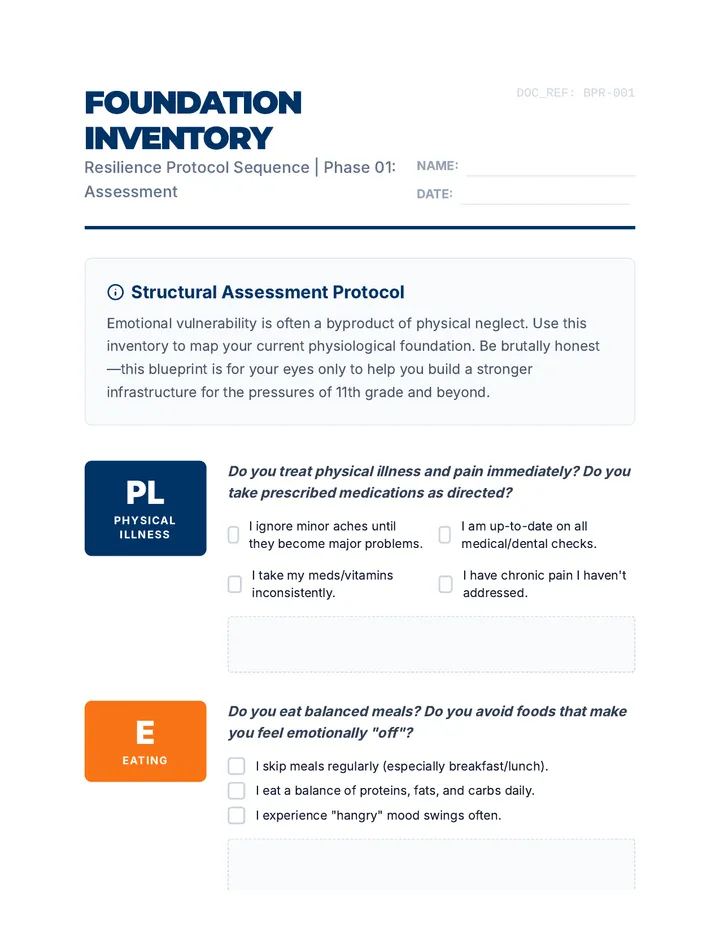 Foundation Inventory Worksheet