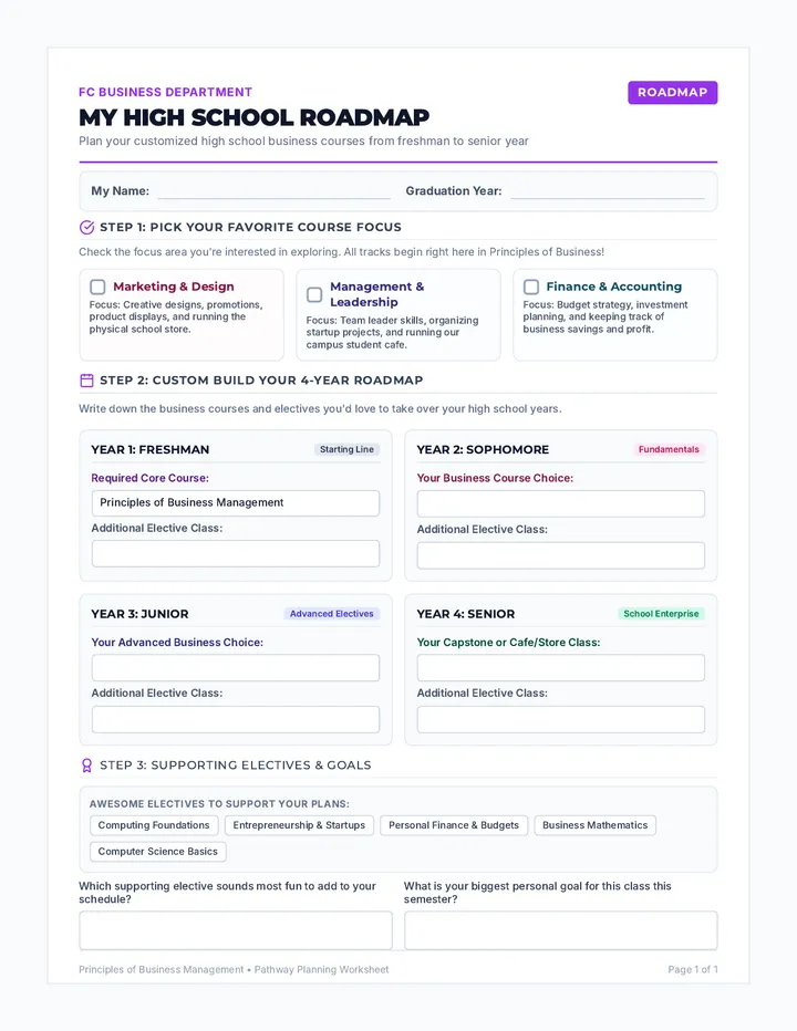 Pathway Planning Worksheet
