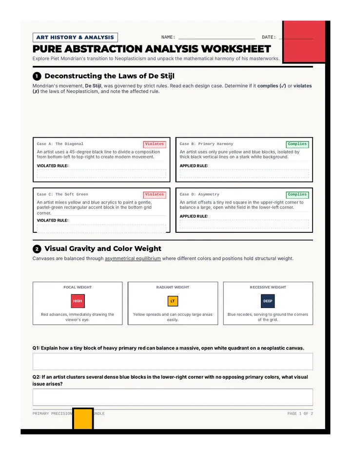 Pure Abstraction Analysis Worksheet