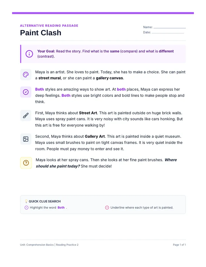 Paint Clash Story Passage