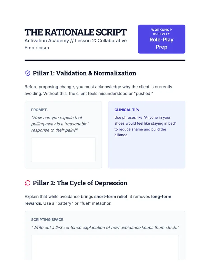 Rationale Scripting Handout