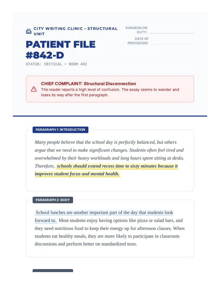 Doctoring the Draft Worksheet