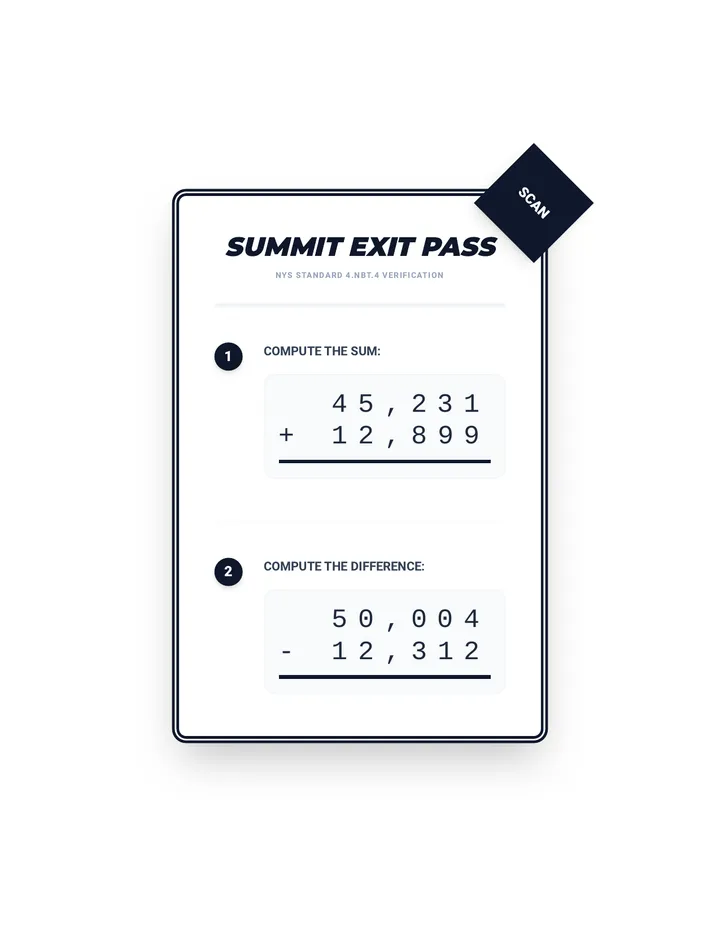 Standard Summit Exit Ticket