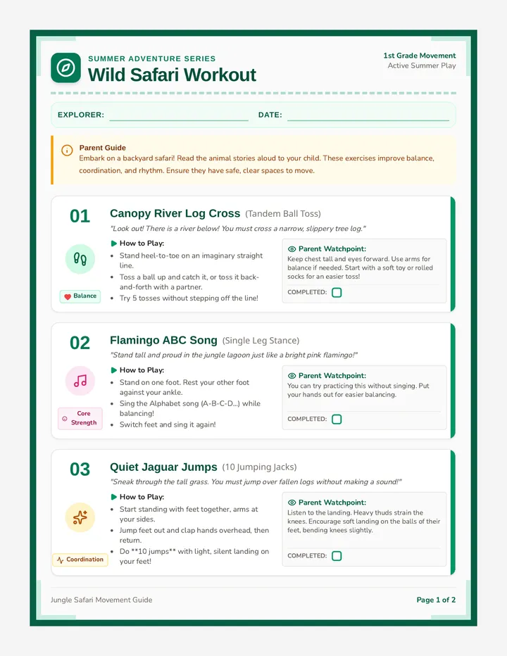 Wild Safari Activity Guide