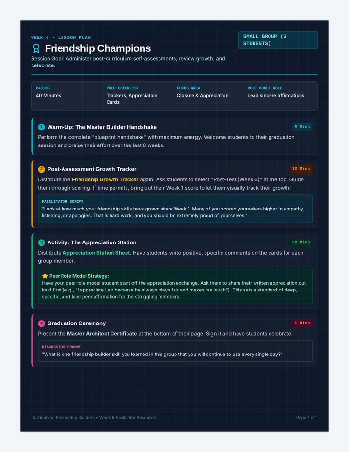 Week 6 Champions Guide