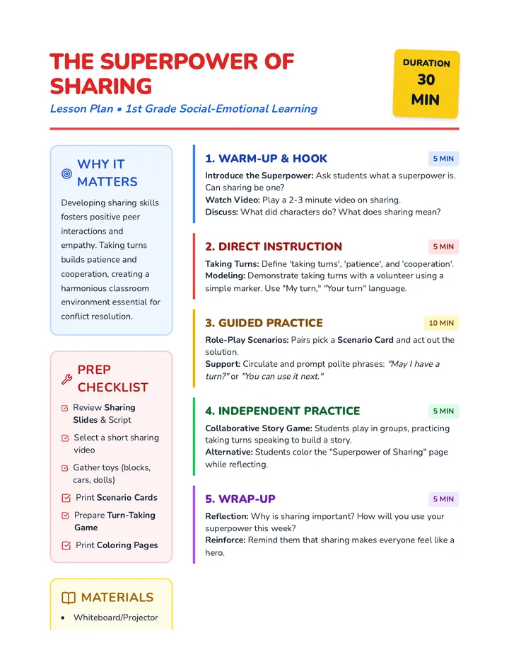 Sharing Lesson Plan