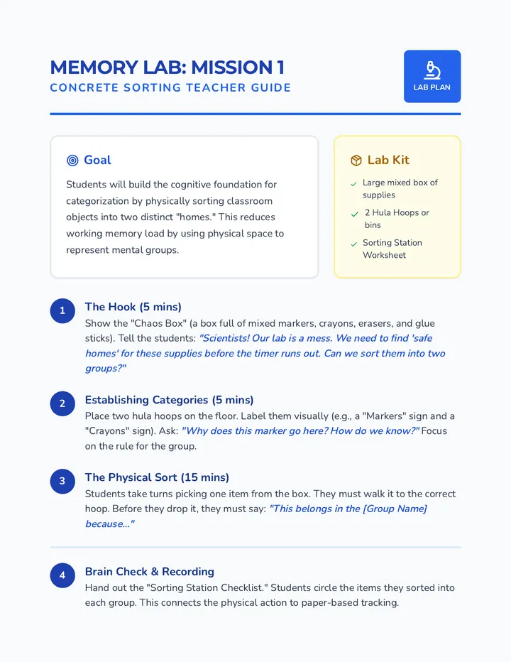 Sorting Scientists Teacher Guide