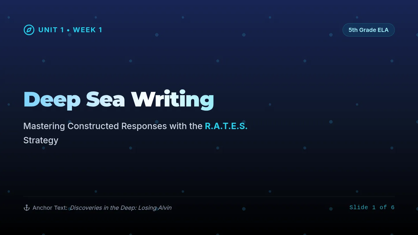Deep Sea Writing Slides